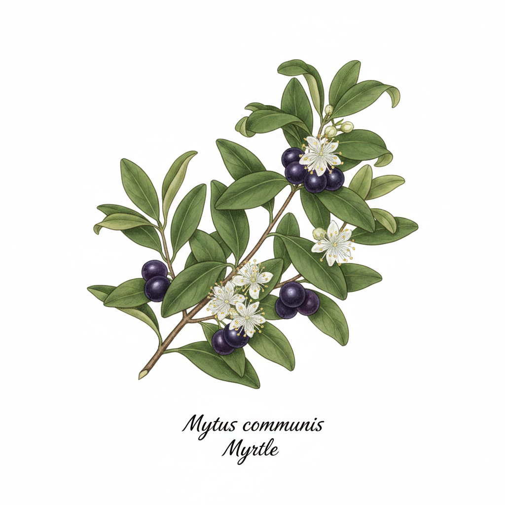 آس (Myrtle / Myrtus communis): یونانی طب میں ایک اہم دوا، فوائد، افعال اور طبی استعمال